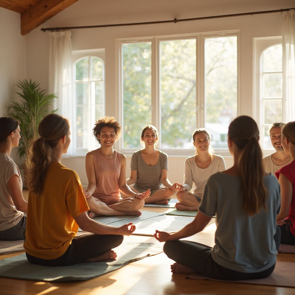 Sesiune de meditație de grup